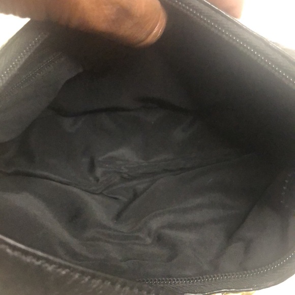 WILSON’S LEATHER black small shoulder bag. Gold chain link in front. Super cute. - Picture 8 of 9